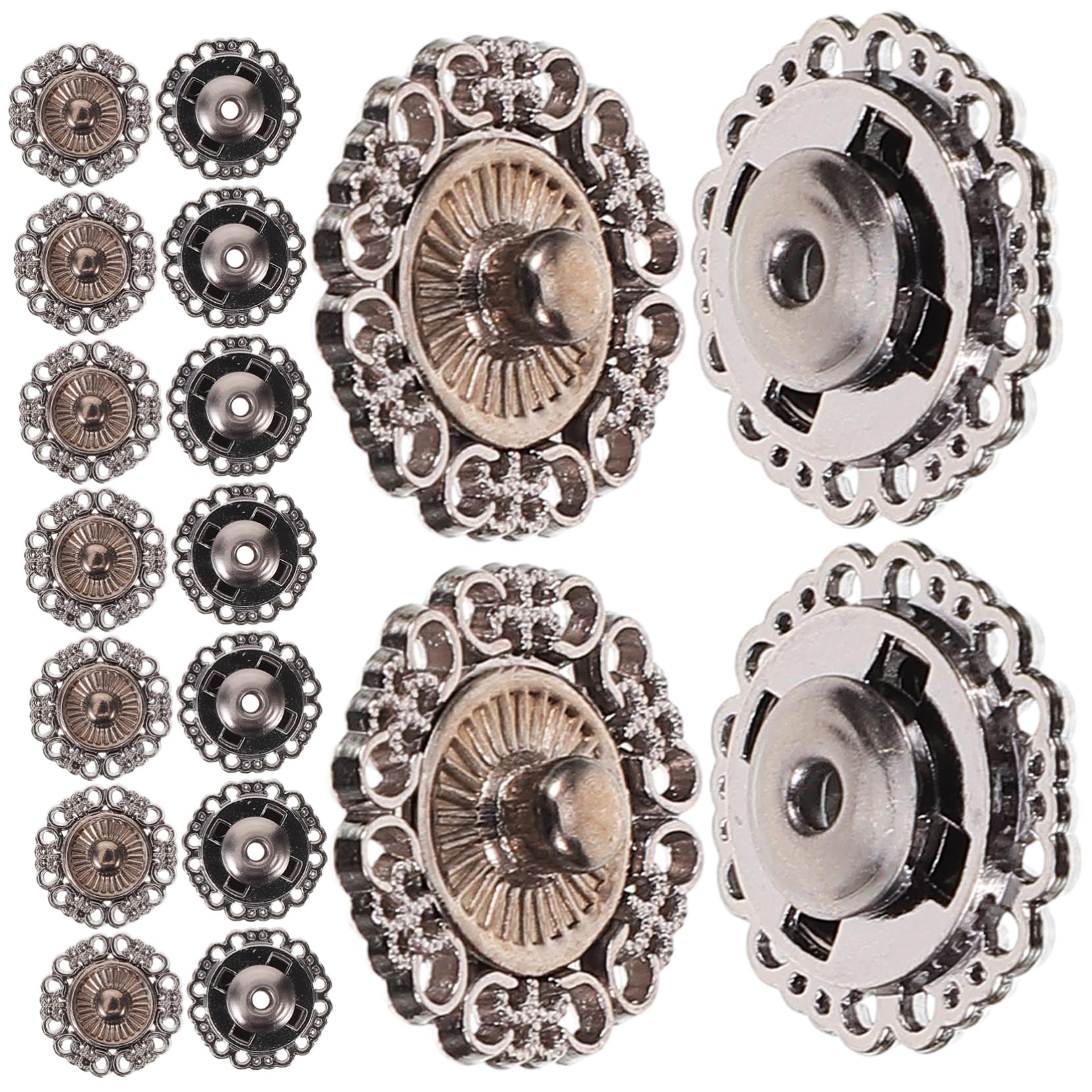 Artibetter 4 set Bottoni Automatici Bottoni Per Abbigliamento Bottoni Per Artigianato Bottoni Per Giacche Bottoni Automatici Bottoni Per Maglioni Bottoni In Tessuto 25 pezzi * 4