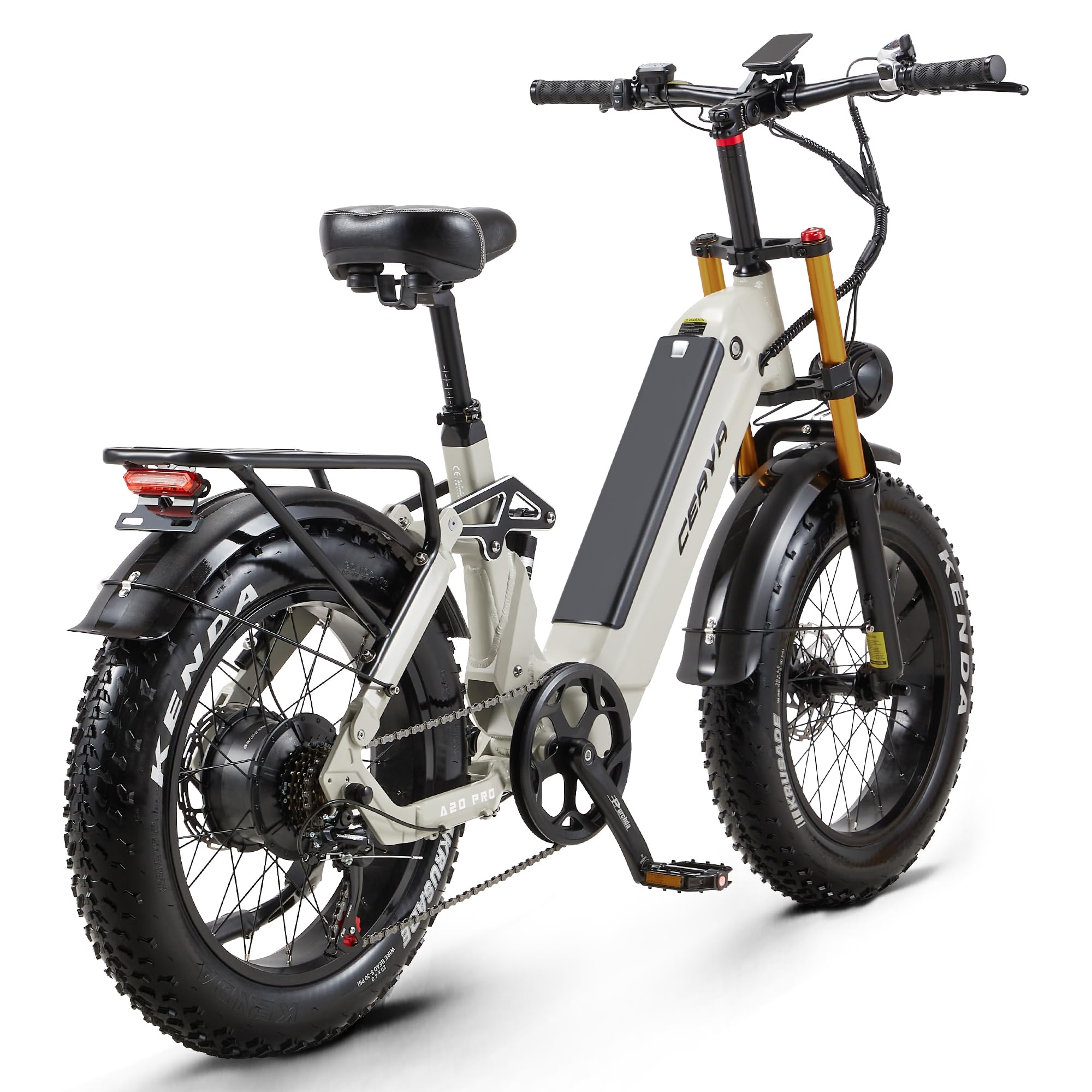 Vélos électriques 20 Pouces Vélo électrique pour Adultes,48V 20Ah Batterie, VTT Electrique 7 Vitesses avec écran LCD, Double Amortisseurs E-Bike