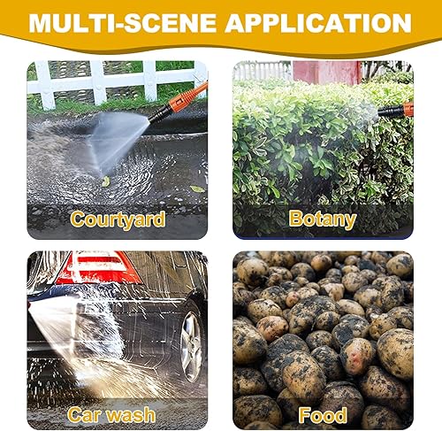 Miniatura 6 de EVEAGE Q7 - Lavadora a presión inalámbrica de potencia, máxima 1000 PSI, ajuste de 2.5 GPM, limpiador de energía portátil, batería recargable,