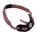 SUNYA Archery Bow Wrist Sling, 550 Paracord Strap Comfortable on Hand.100% Full Grain Leather Yoke, Multiple Camo Colors.Fit Compound Bow Stabilizer & Recurve. (Lava 35)