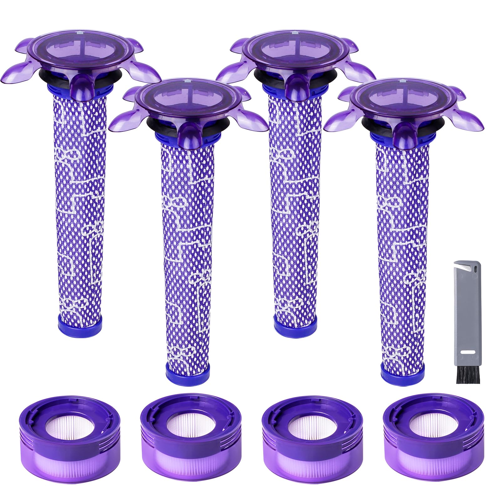 HEPA Vacuum Filter Replacement Kit for Dyson V7, V8 Animal, V8 Absolute & SV10 Cordless Vacuums