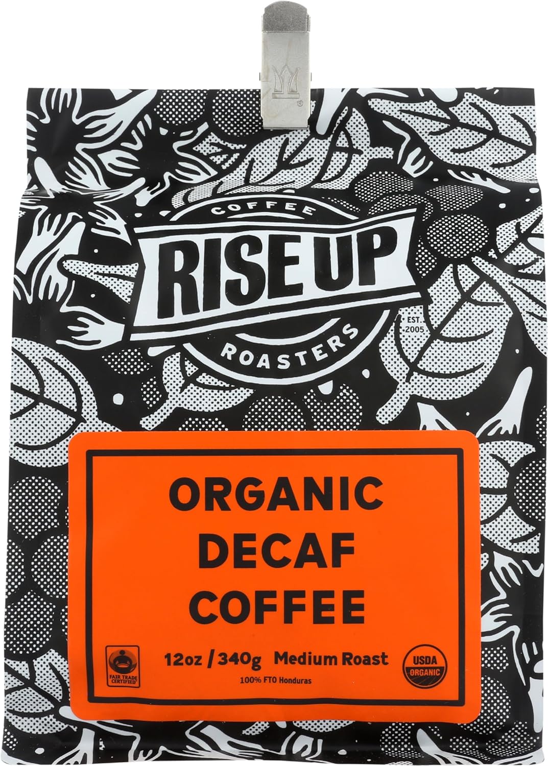 Organic Decaffeinated, Certified Fair Trade Organic Coffee, 12 oz, Whole Bean (Organic Decaf)
