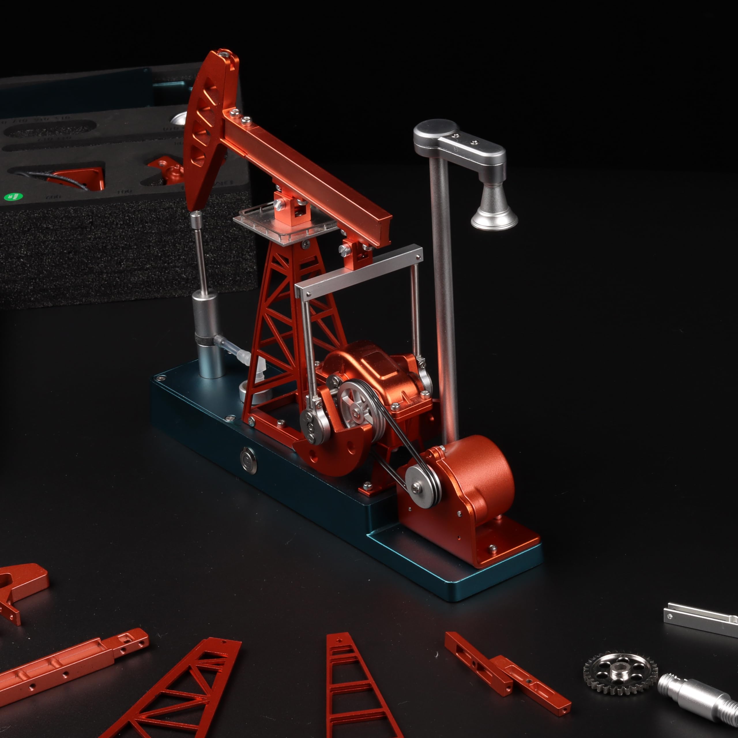 TECHING Kit de modelo de unidad de bombeo, 219 piezas, metal 3D, modelo de unidad de bombeo, modelo de montaje de bricolaje, modelo de educación científica, regalo