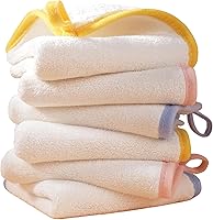 Vista 1 de POLYTE Paño de microfibra suave hipoalergénico para bebé, 10 x 10 pulgadas, paquete de 6 (blanco)