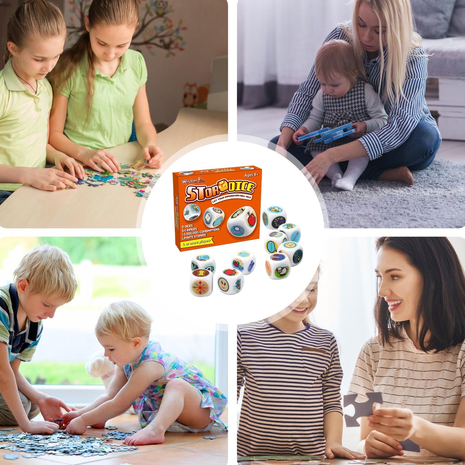 Dados Story Time – 9 Dados De Historias Con 54 Imágenes, Juego De Narración Creativa Para Niños Y Adultos, Regalo Original