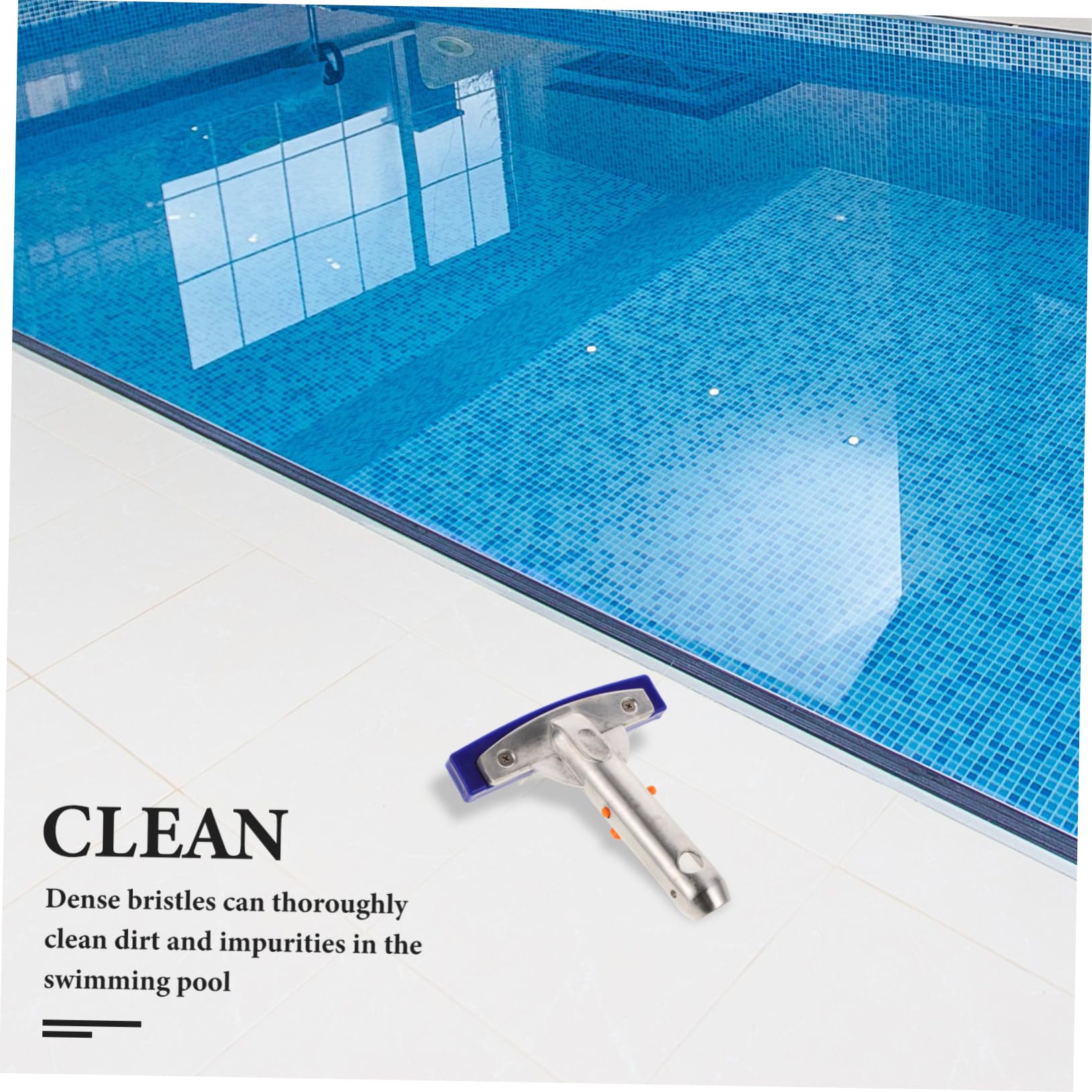 Mobestech 4piezas Cepillo De Limpieza De Piscina De Acero Inoxidable y Cepillo Resistente para Paredes y Fondo De Piscina Herramienta De Mantenimiento para Eliminar Manchas Difíciles y
