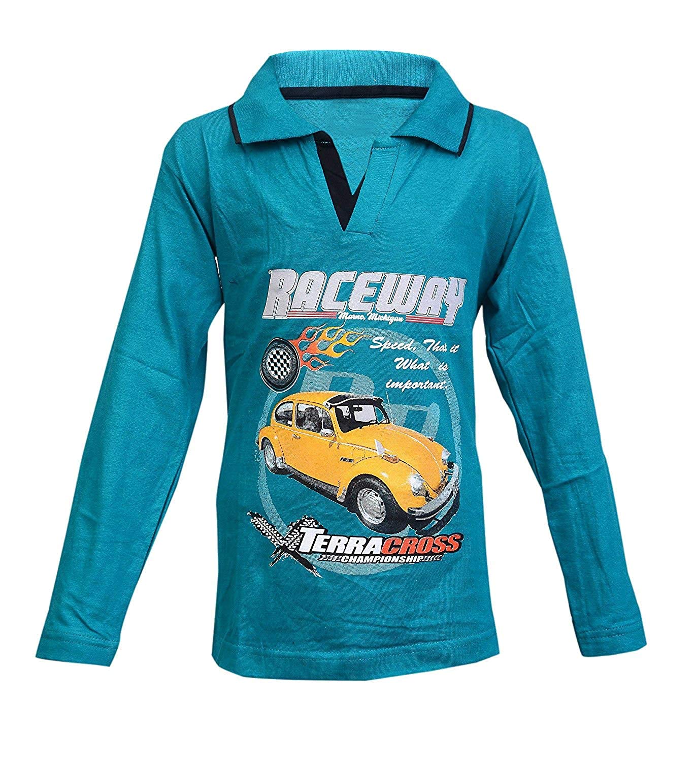 MAGIC Girl's Printed Cotton Collar Polo Full Sleeve T-Shirt Pack of 3(Multicolour, 2-3 Yrs) - Image 3 thumbnail