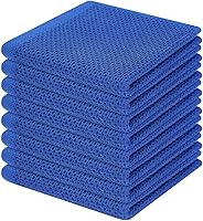 Vista 240 de Homaxy Paños de cocina de 100% algodón con tejido de gofre, ultra suaves, absorbentes, de secado rápido, 12 x 12 pulgadas, paquete de 6, albaricoque