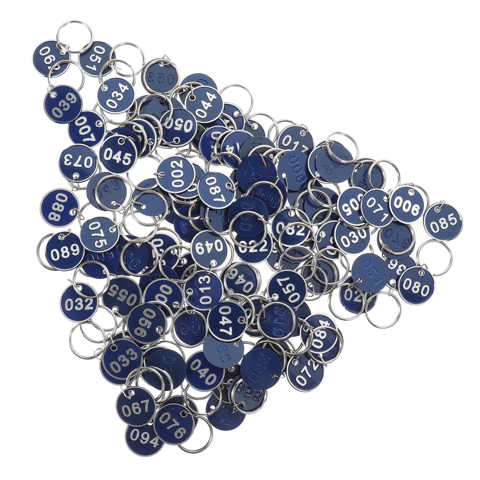 Gatuida Targhette Numerate Blu 100 Pezzi per Portachiavi in Lega di Alluminio Pratiche e Convenienti per Chiavi e Bagagli in Hotel e Armadietti
