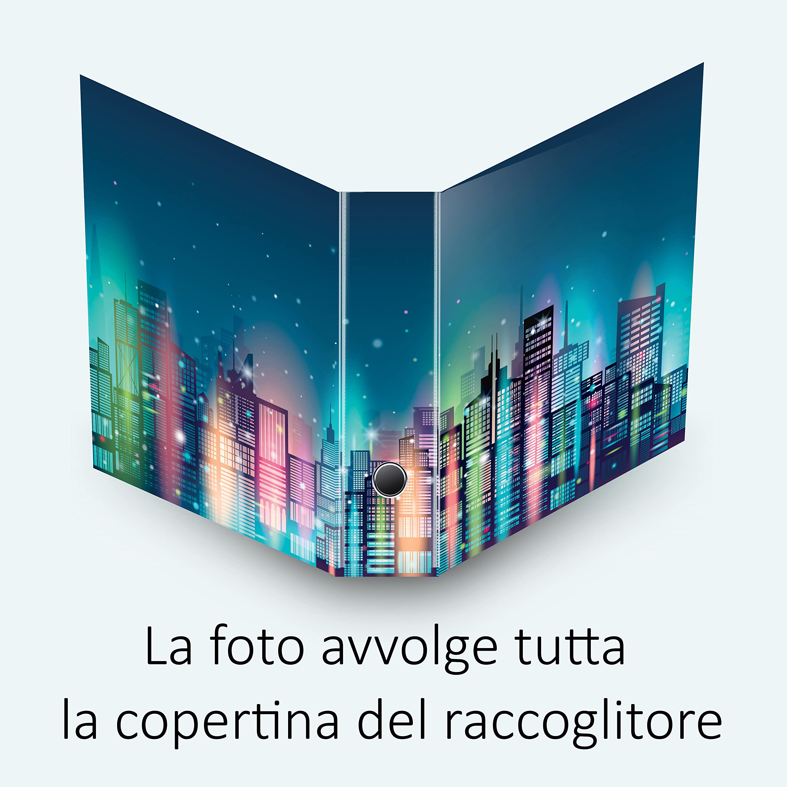 Set da 5 raccoglitori ad anelli - CITTA DI NOTTE (H31 cm con 2 anelli)