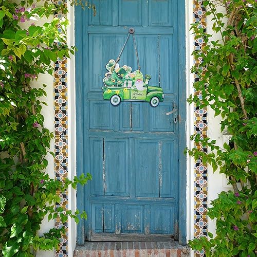 Miniatura 6 de Tioncy Decoración del día de San Valentín, letrero reversible de madera de doble cara para colgar en la puerta delantera, letrero de madera para