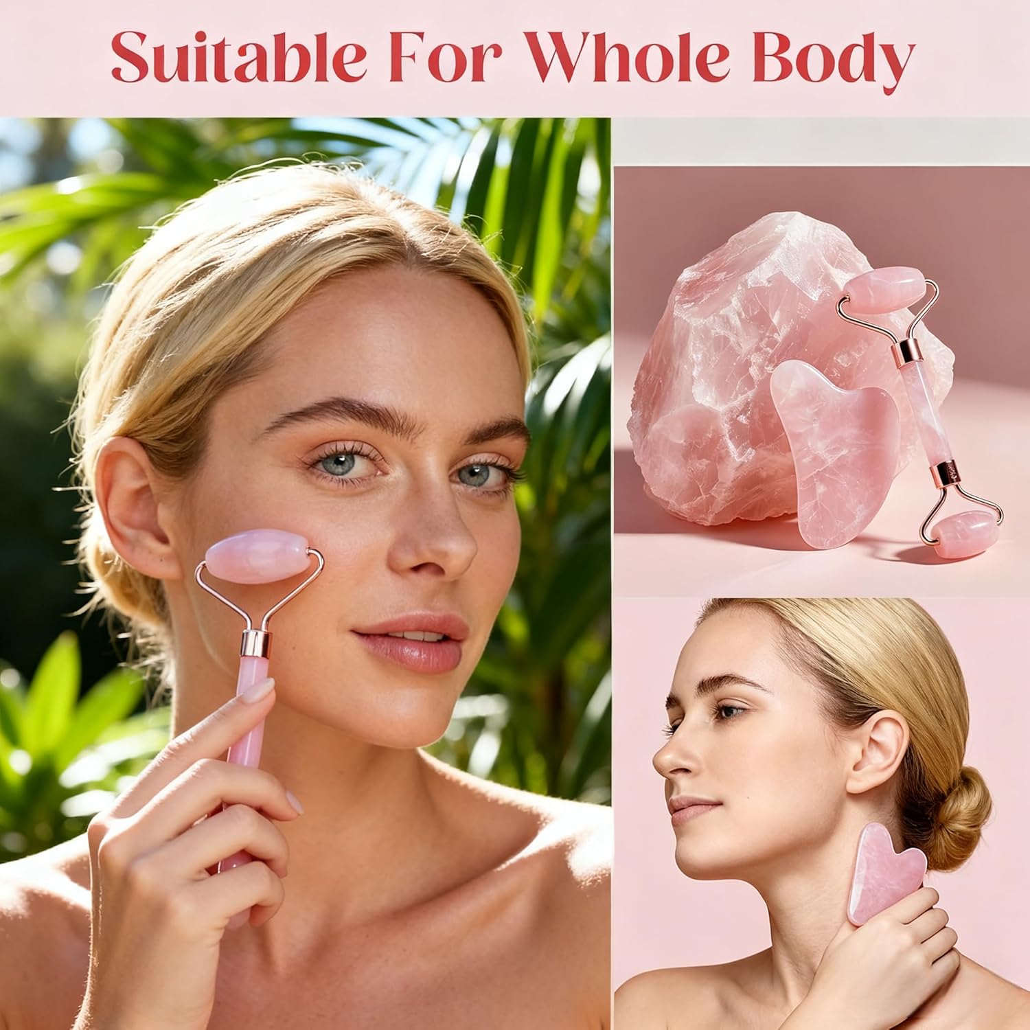 Pink Self Care Gift Set for Women - 12PCS Relaxing Spa & Daily Gift Box for Mom, Wife, Her | 20oz Tumbler, Eye Mask, Face Roller, Gua Sha, Bath Bomb (Perfect for Mother’s Day/Birthday/Valentine’s) - Image 4