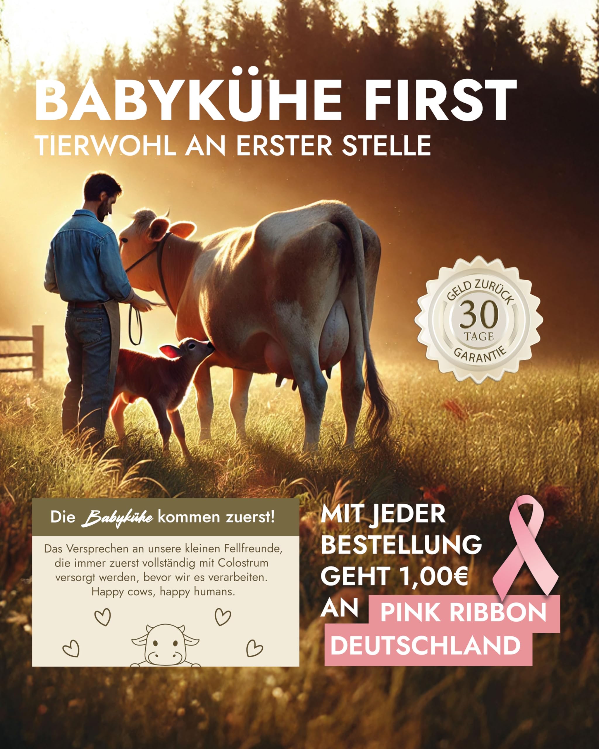 Colostrum Pulver – für Darmgesundheit & Immunsystem – mit Vitamin C, Biotin & Jod – 60 Portionen für 2 Monate – geschmacksneutral