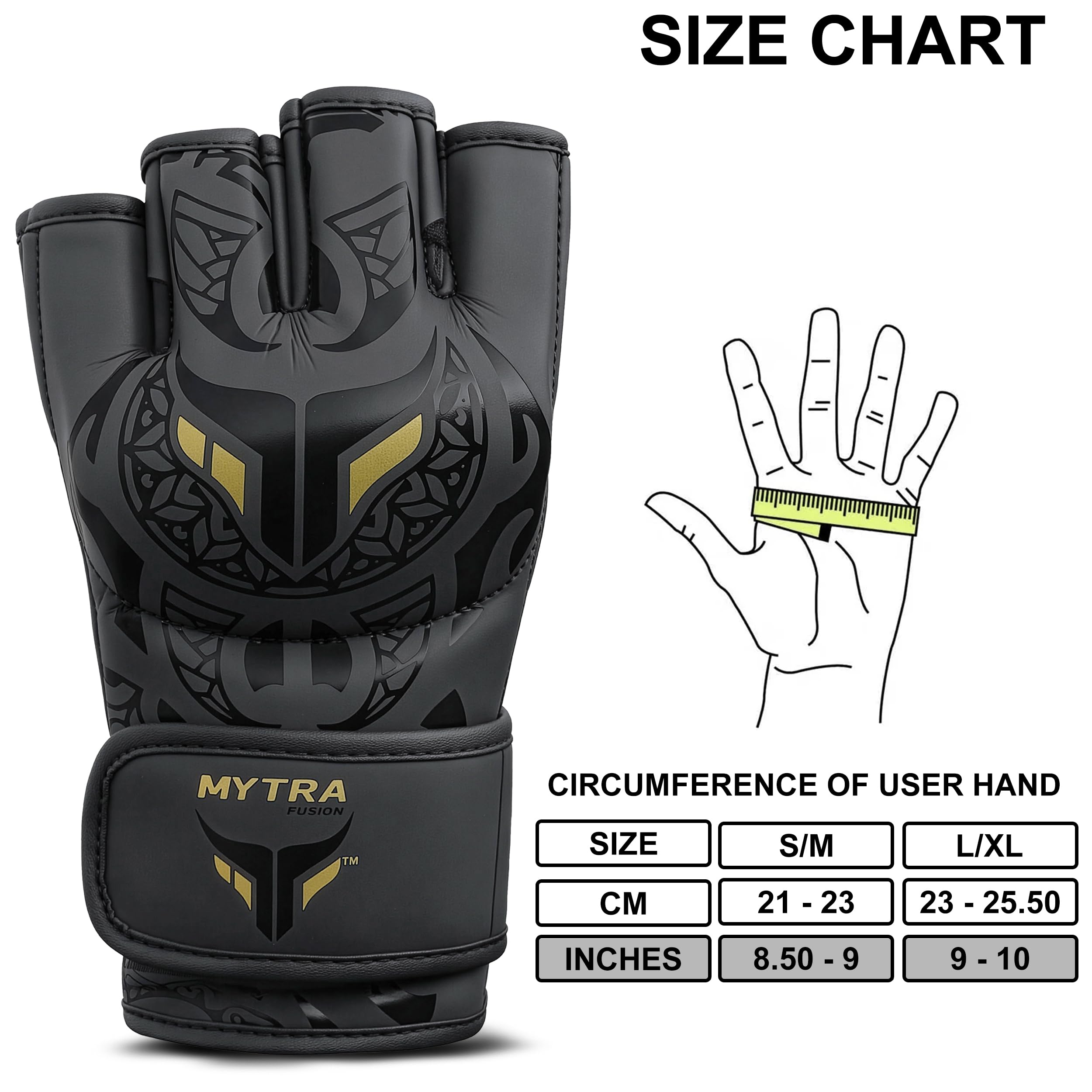 Guantes MMA Hombre y Mujer — Diseño de Palma Abierta Transpirable guantillas MMA Sparring con Soporte de Muñeca para Kickboxing, Muay Thai, Pelea en Jaula, MMA y Artes Marciales