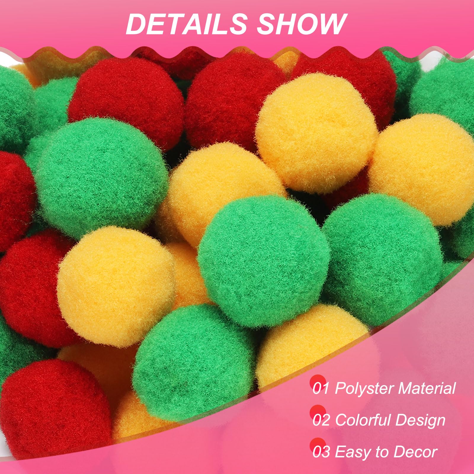 PATIKIL Fuzzy Pom Poms Balls - Image 3