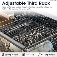 Vista 3 de Lavadora inteligente SHARP SDW6767HS. Funciona con Alexa. Incluye luces LED interiores, interior de acero inoxidable, secado con calor y asistencia