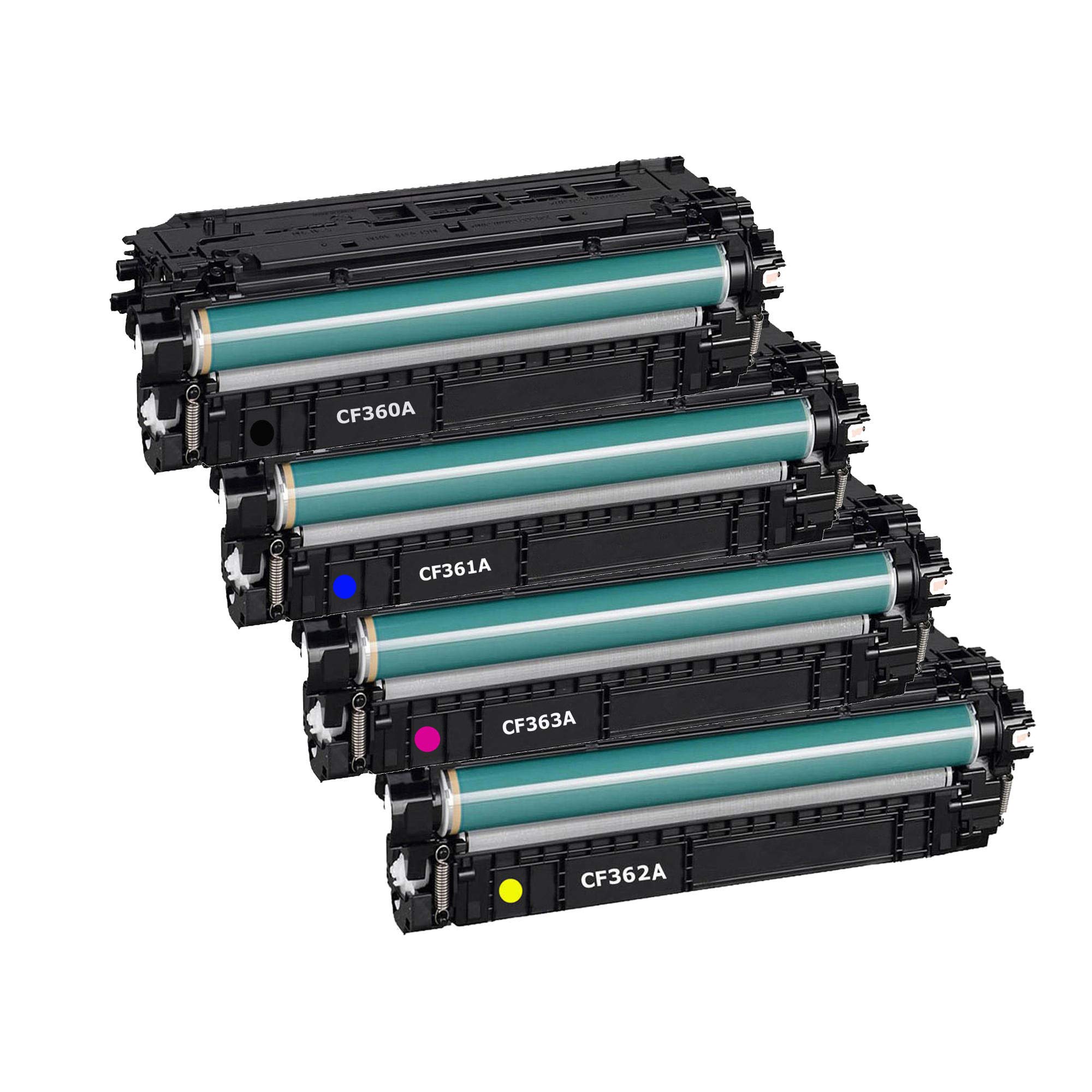VITSA 508A / CF360A / CF361A / CF362A / CF363A Toner Cartridge Compatible with HP Color Laserjet Enterprise M552dn / M553n / M553dn / M553x (Set of 4)-image-48