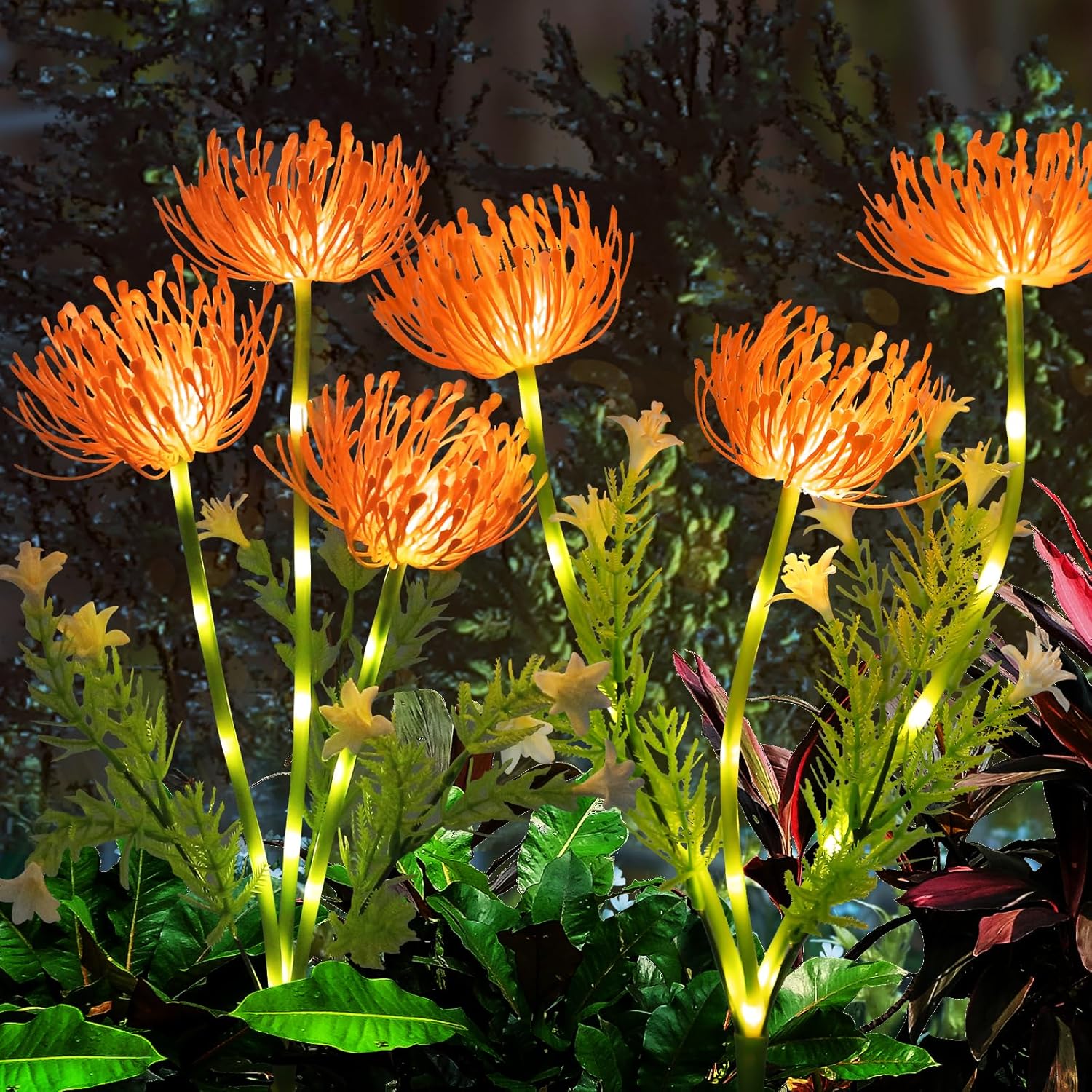 JHXLAMP Solar Garden Lights Outdoor,Upgraded Solar Flowers Lights,2 Pack Solar Lights,Solar