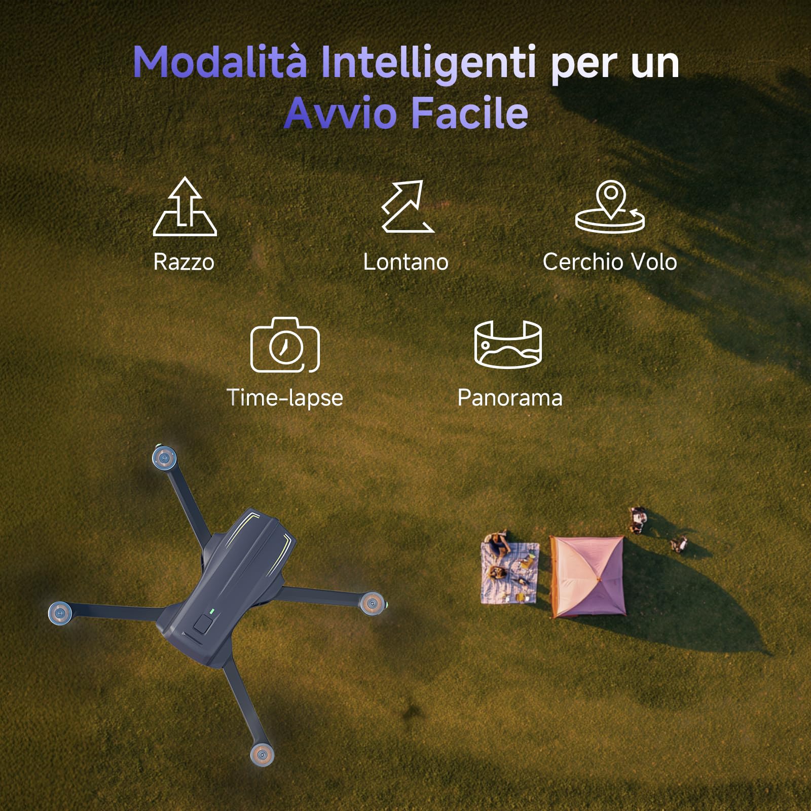 Ameta Drone con Telecamera 4K Professionale, S20 Pro Drone GPS per Bambini e Adulti con Ritorno Automatico/ 50 Minuti/Follow Me/Modalità Intelligenti/Controllo Gesti, Mini Drones FPV Meno di 249g