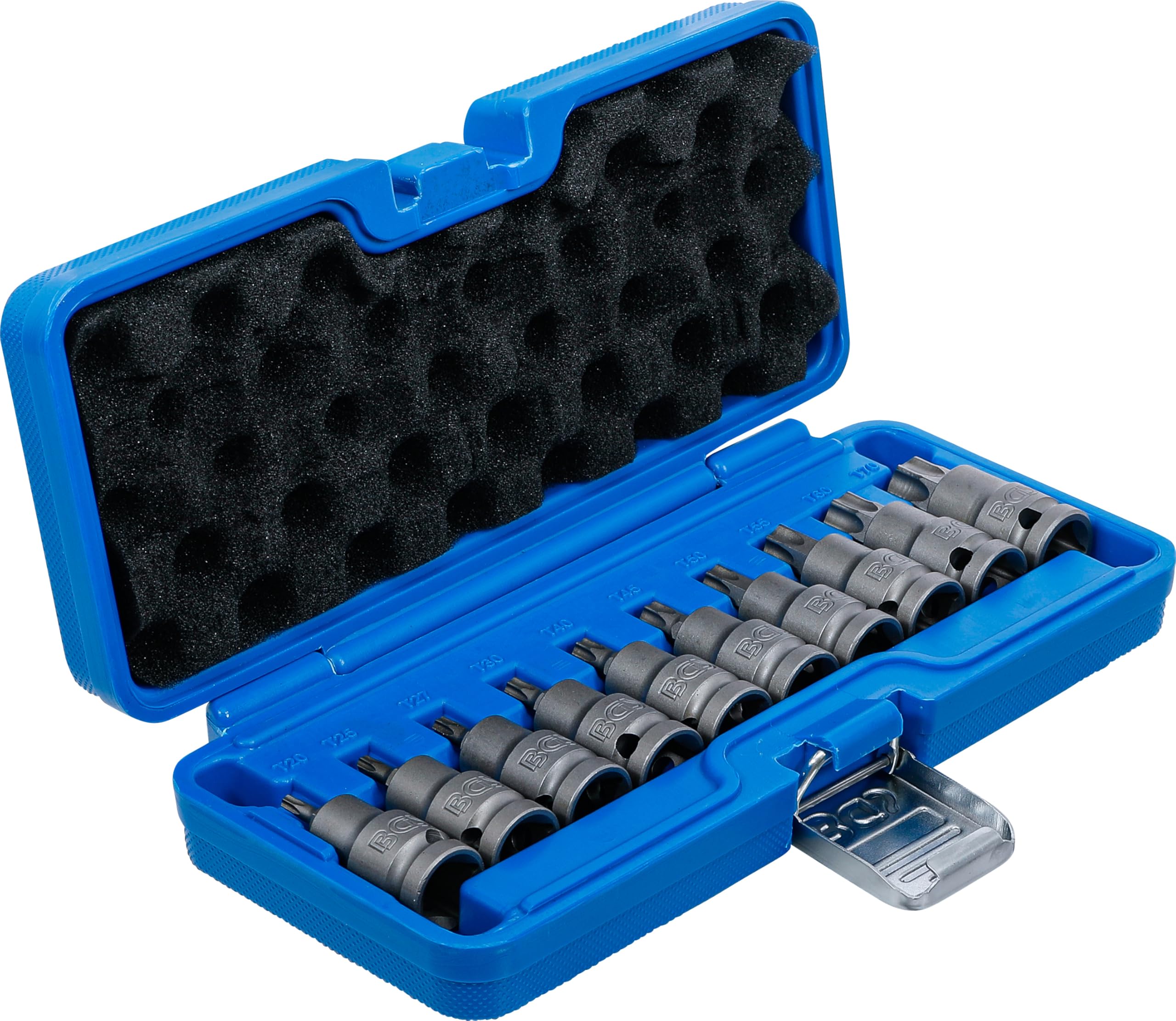 BGS 5097 | Juego de puntas de vaso de impacto | entrada 12,5 mm (1/2") | perfil en T (para Torx) T20 - T70 | 10 piezas
