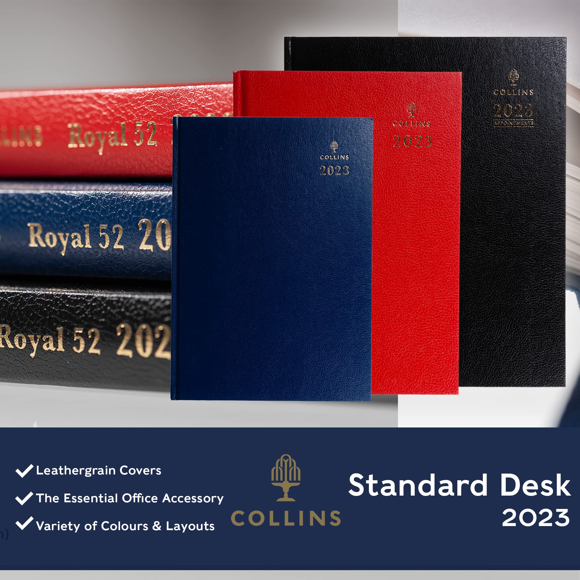 Collins Standard Desk 2025 Diary For Professionals - A4 Day To A Page Business Diary - Red - (44.15-25) - Premium Business Planner With Hardback - View #9