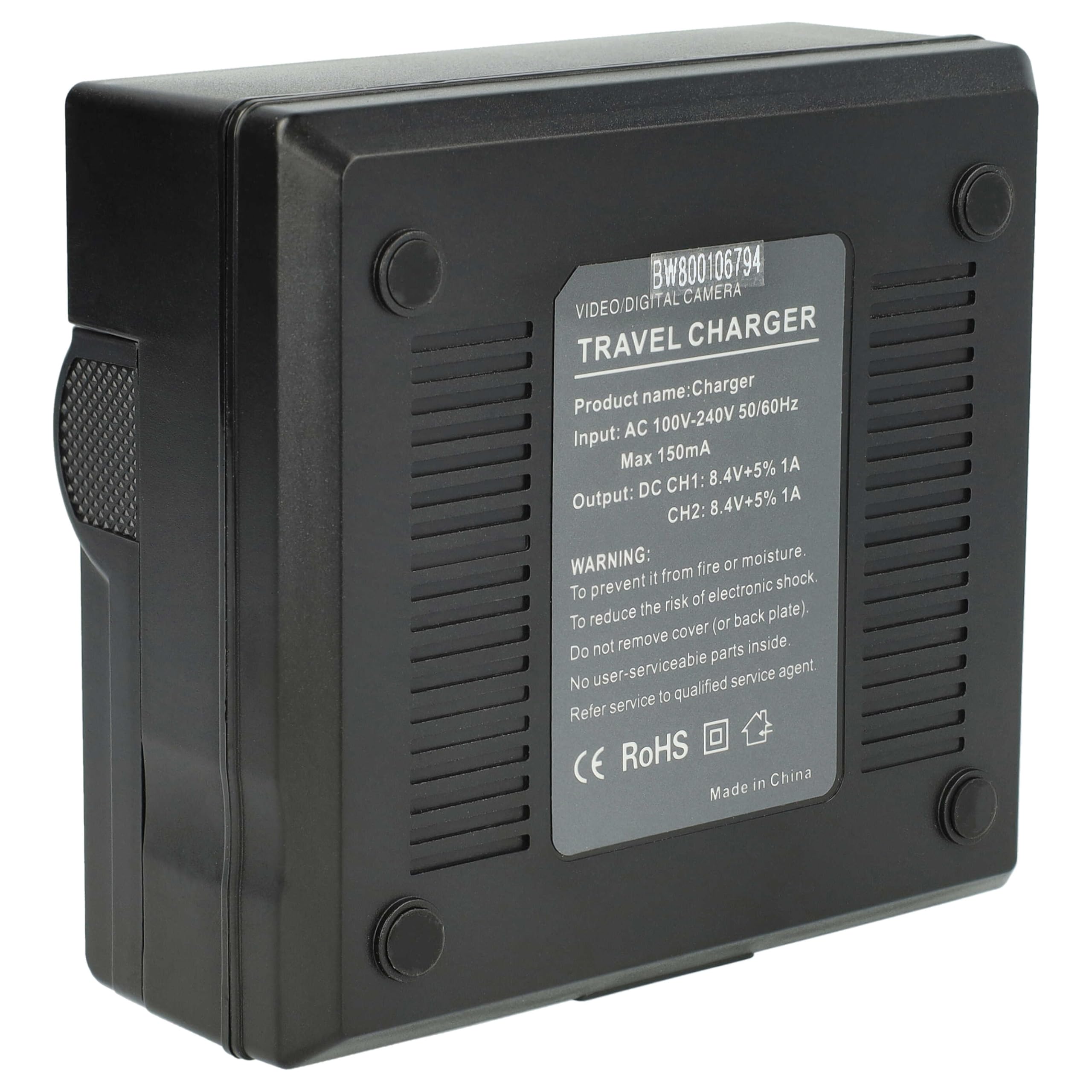 vhbw Caricatore USB compatibile con JVC GR-D50K, GR-D230, GR-D90K, GR