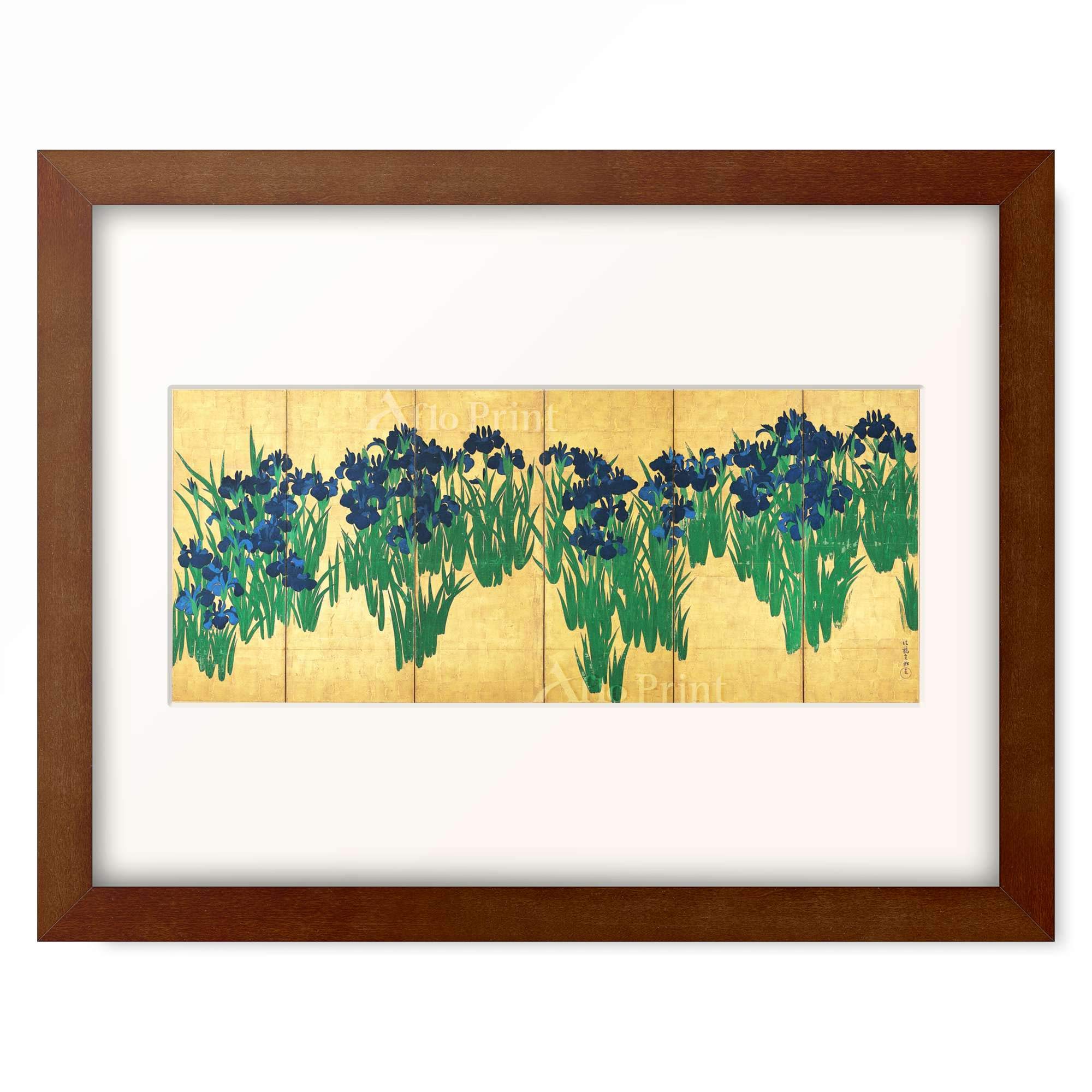 Amazon.co.jp: 尾形光琳 Ogata Korin 「燕子花図屏風」 額装