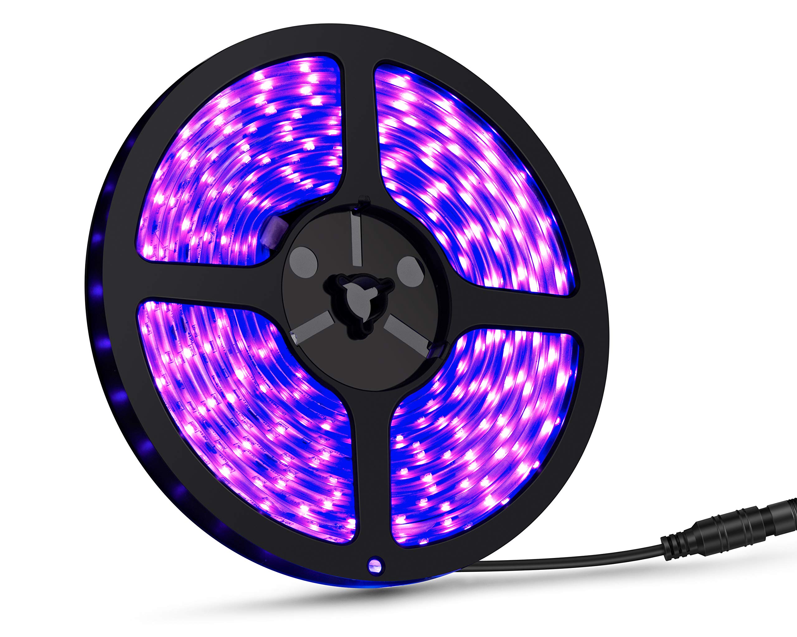Waterproof Purple Led Strip Lights SMD 3528 16.4 Ft (5M) 300leds 60leds/m Flat lights Flexible Tape Lighting Tape Lights for Boats, Bathroom,Mirror,Ceiling and Outdoor, Power Supply not Included