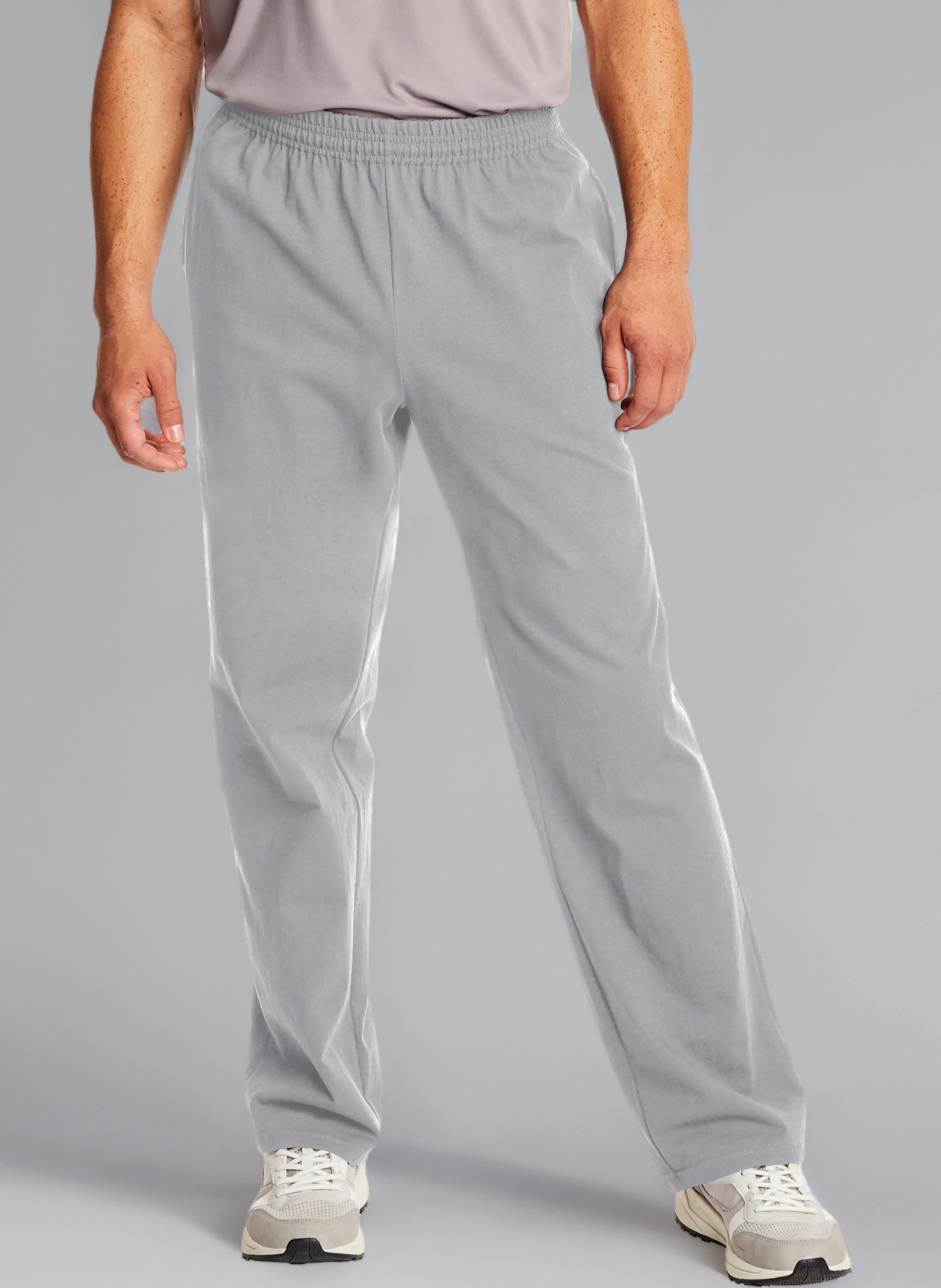 Hanes Essentials Sweatpants, Men’s Cotton Jersey Pants with Pockets, 33”
