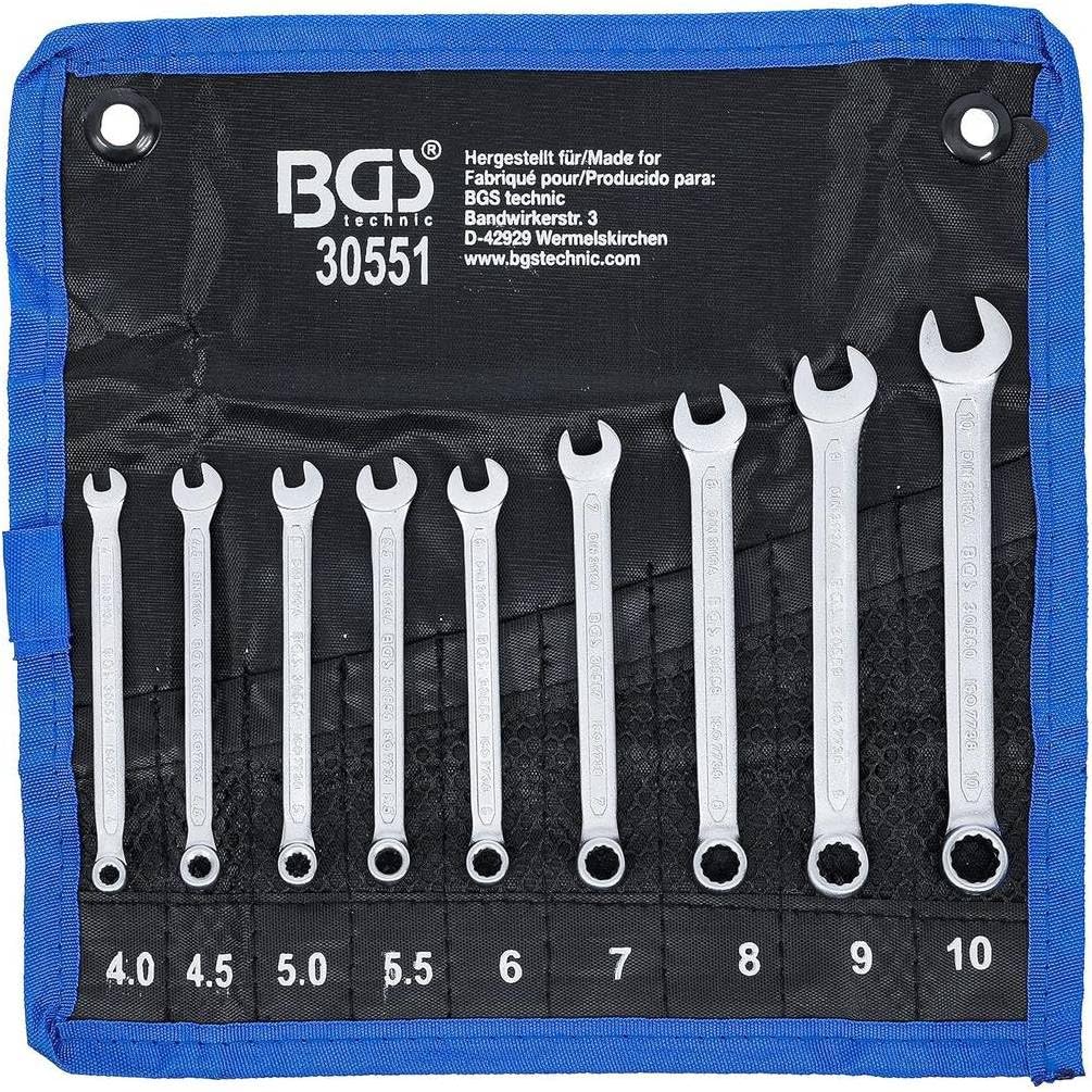 Jeu de clés mixtes pour le bricolage à la maison D-Work 9 outils de 4 à 10 mm en acier
