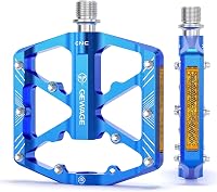 GEWAGE Kerékpár Pedál Fényvisszaverő Csíkokkal - CNC Alumínium Platform, 3 Zárt Csapágy, Csúszásmentes, 9/16" - Országúti, MTB és E-Bike Kom 1