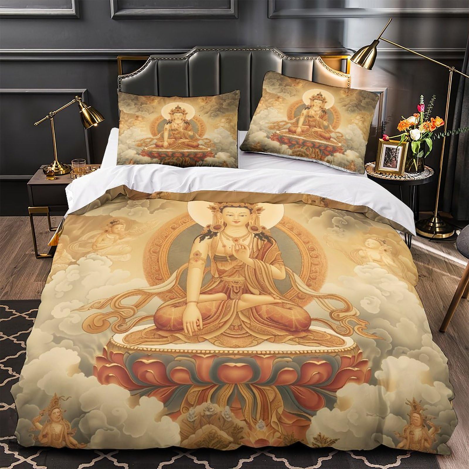 Ensemble de literie Bouddha pour créer une chambre zen et spirituelle