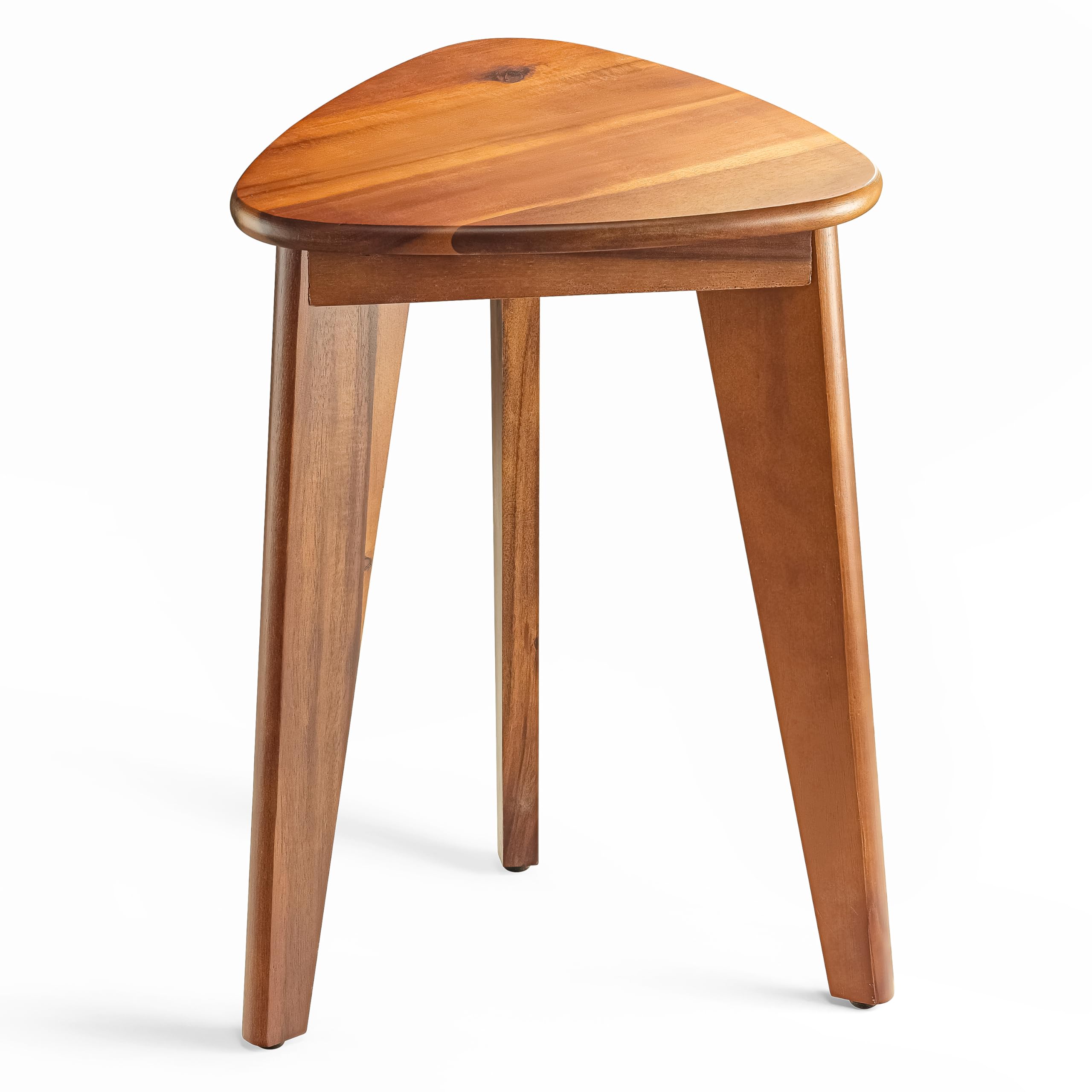 Photo 1 of HOLANA Wooden Corner Shower Foot Rest - Acacia Wood, 18-inch