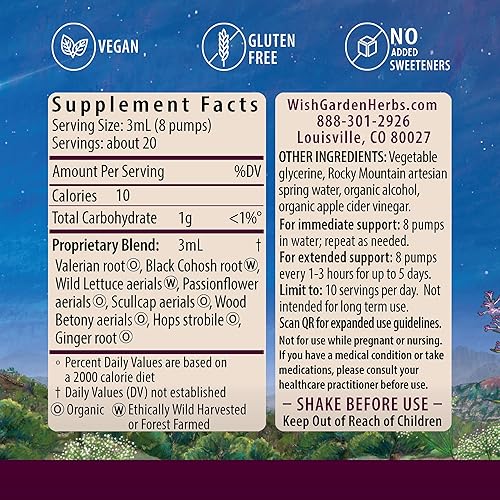 Miniatura 2 de WishGarden Herbs Serious Relaxer & Muscle Tension - Suplemento de hierbas para relajación muscular totalmente natural con lechuga silvestre y