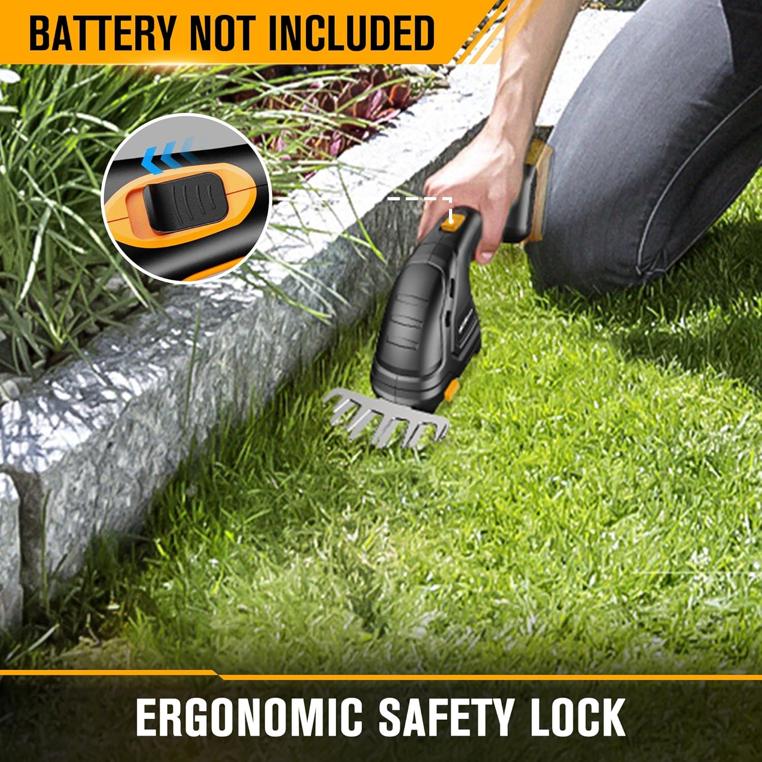 HEINPRO Hedge Trimmer Cordless Compatible with DEWALT 20V MAX Battery (No Battery), Electric Hedge Trimmer Cordless Grass Trimmer, Bush Trimmer Grass Shears Handheld for Yard, Garden, Lawn