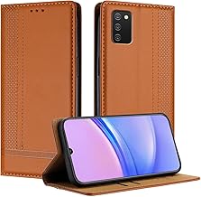 Mo-Beauty Cover for Samsung Galaxy A02S (164 mm) / M02S, Premium PU Leather Flip Book Case with [Card Slots] [Stand Holder] [Magnetic Closure] Cover for Samsung A02S - Brown