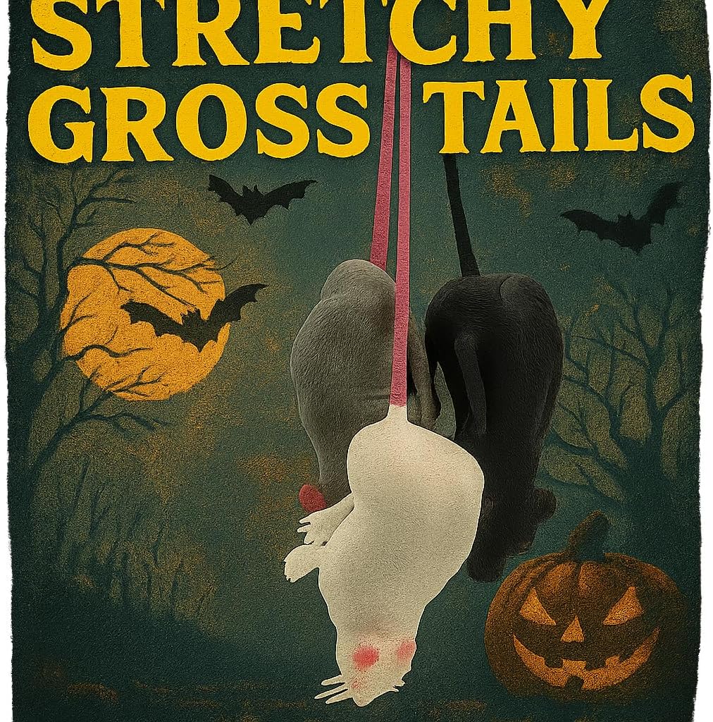 JA-RU Gross Crunchy Rat Toy (Pack of 1) Stretchy, Squishy & Yucky Mouse Toy. Halloween Scary Toy for Kids. Party Favor. Fake Bug, Prank Toy, Gag Gift, Halloween Party, Crunchy, Textured. 2492-1