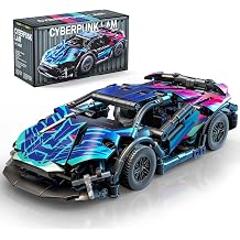 118 Technic Sports Car Building Block Set, Cyberpunk Race Supercar Building Toy 321 PCS Racing Display Collection Model Kit Champions Car Vehicle Set Birthday Ideal Gifts for Boys Girls Adults Teens