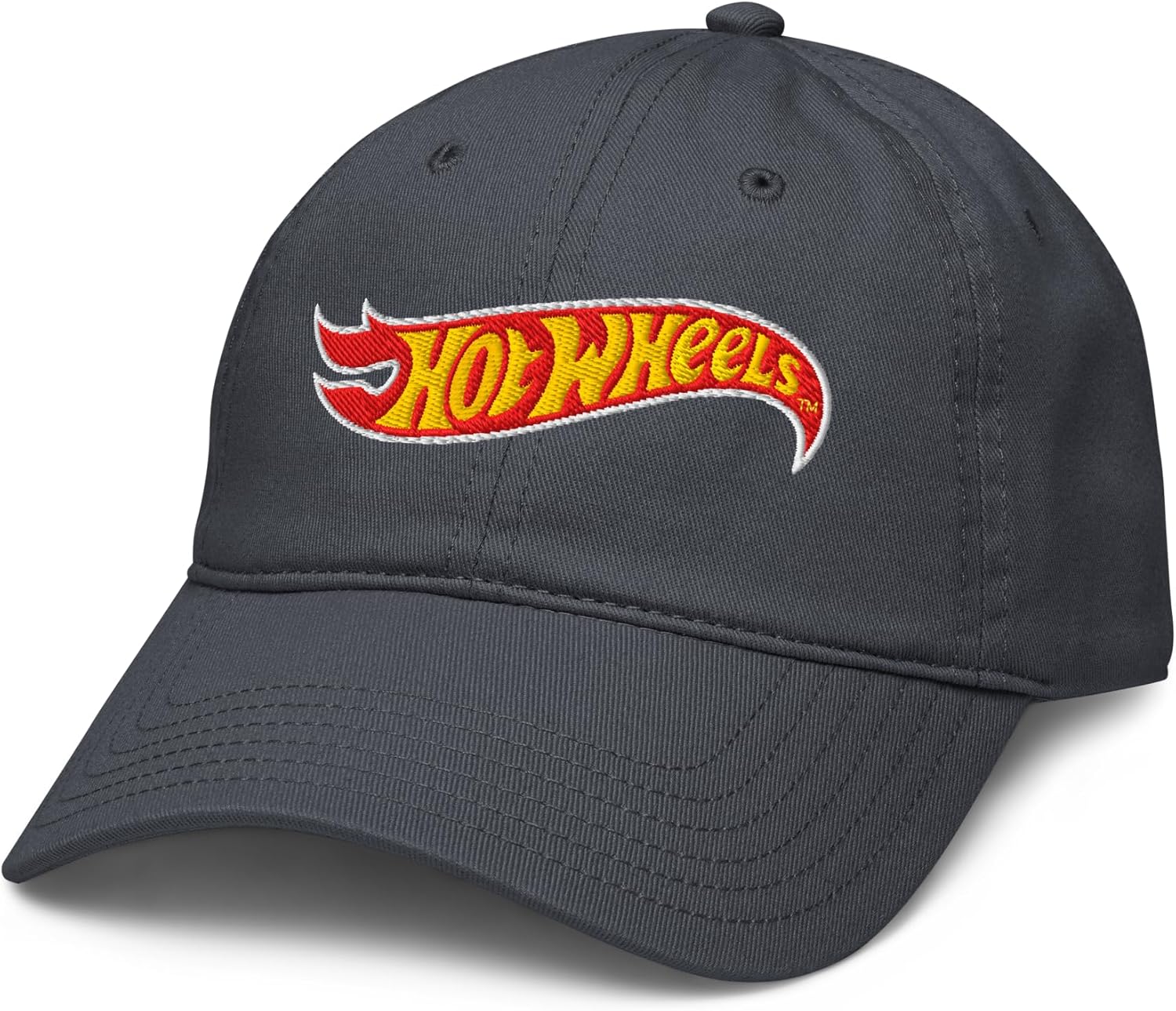 Hot Wheels Classic Logo White Border Adjustable Baseball Hat