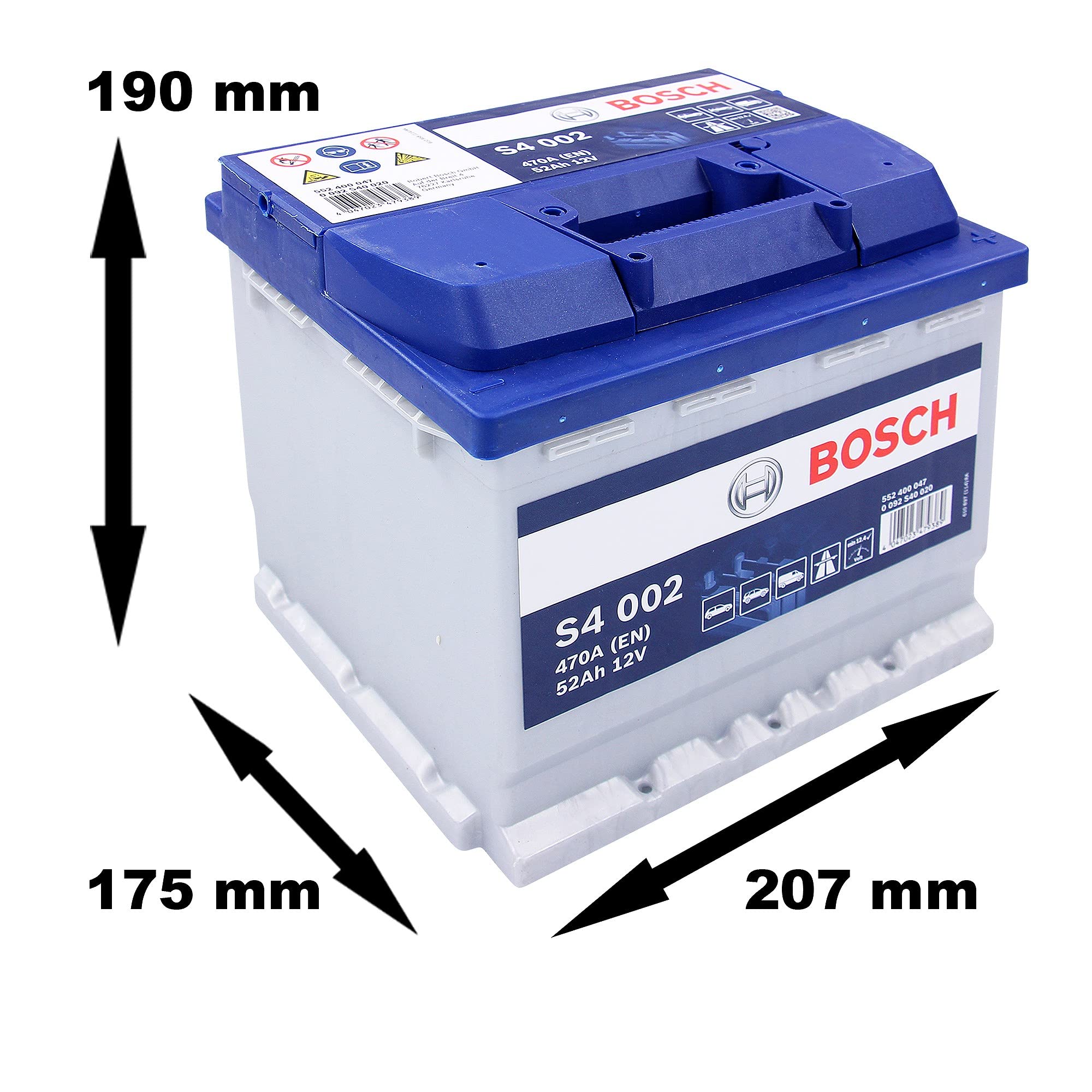 Bosch Automotive S4002 Autobatterie 52A/h-470A