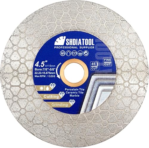 SHDIATOOL Hoja de sierra de diamante de 4-12 pulgadas, disco de corte de azulejos, cortador de muela para azulejos de cerámica, cerámica, granito,