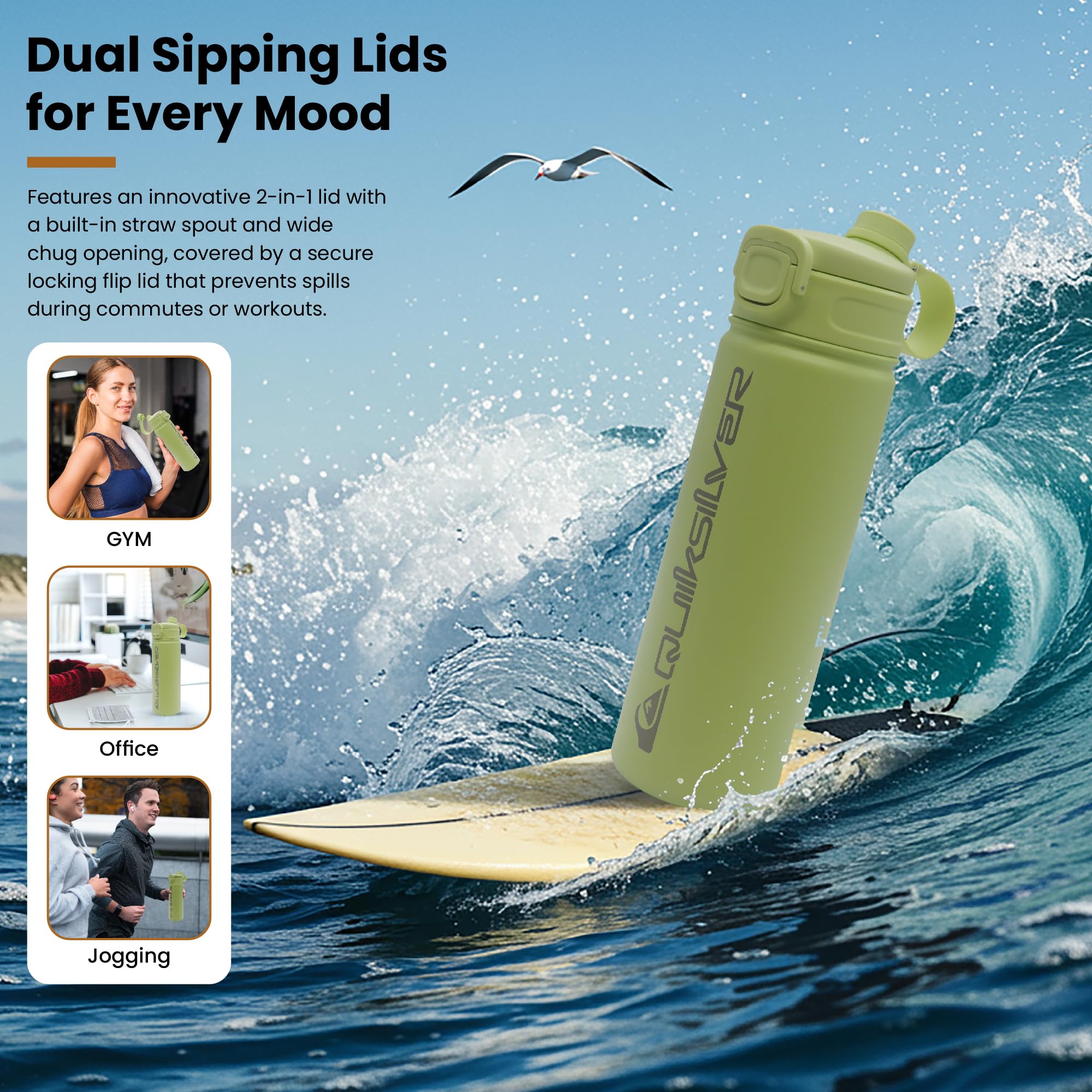 Amazon.com: Quiksilver Laguna 32oz Tripple Wall Stainless Steel