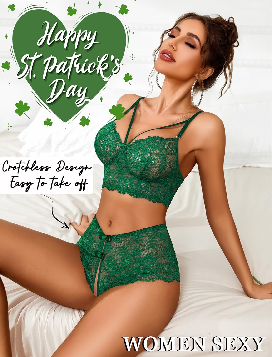 Avidlove Women Lingerie Sets Sexy Lace Bra and Panty Sets 2 Piece Lace Babydoll Outfits S-XXL - Image 5