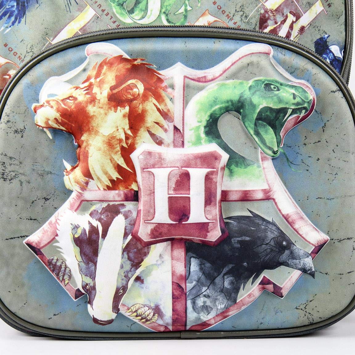 Artesania Cerda Mochila Escolar 3d Harry Potter Hogwarts Zaino, 41 cm, Grigio (Gris)