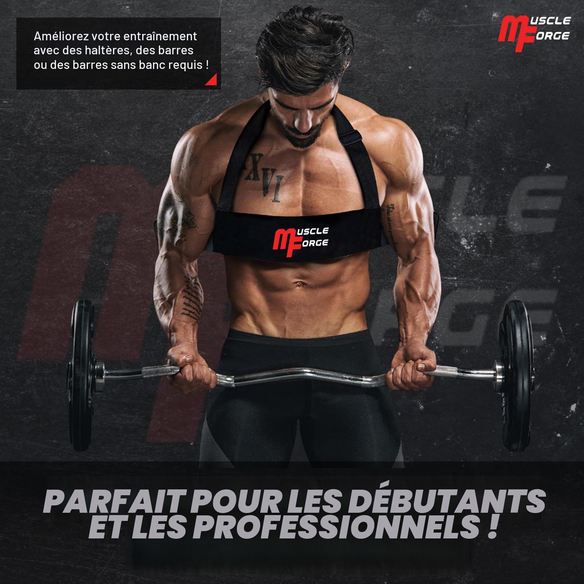 Arm Blaster, Isolateur de Biceps pour Une Isolation optimale des Biceps et des Muscles du Bras, Blaster de Biceps pour Le Bodybuilding & Les Sports de Force