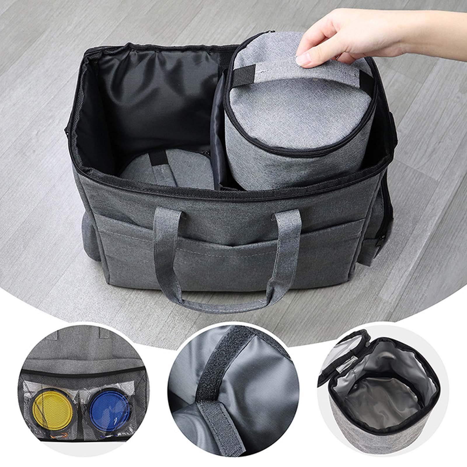 XAGMODSHN Pet Travel Shoulder Bag Multi-Function Dog Food for Carrier Container with Bowl Set