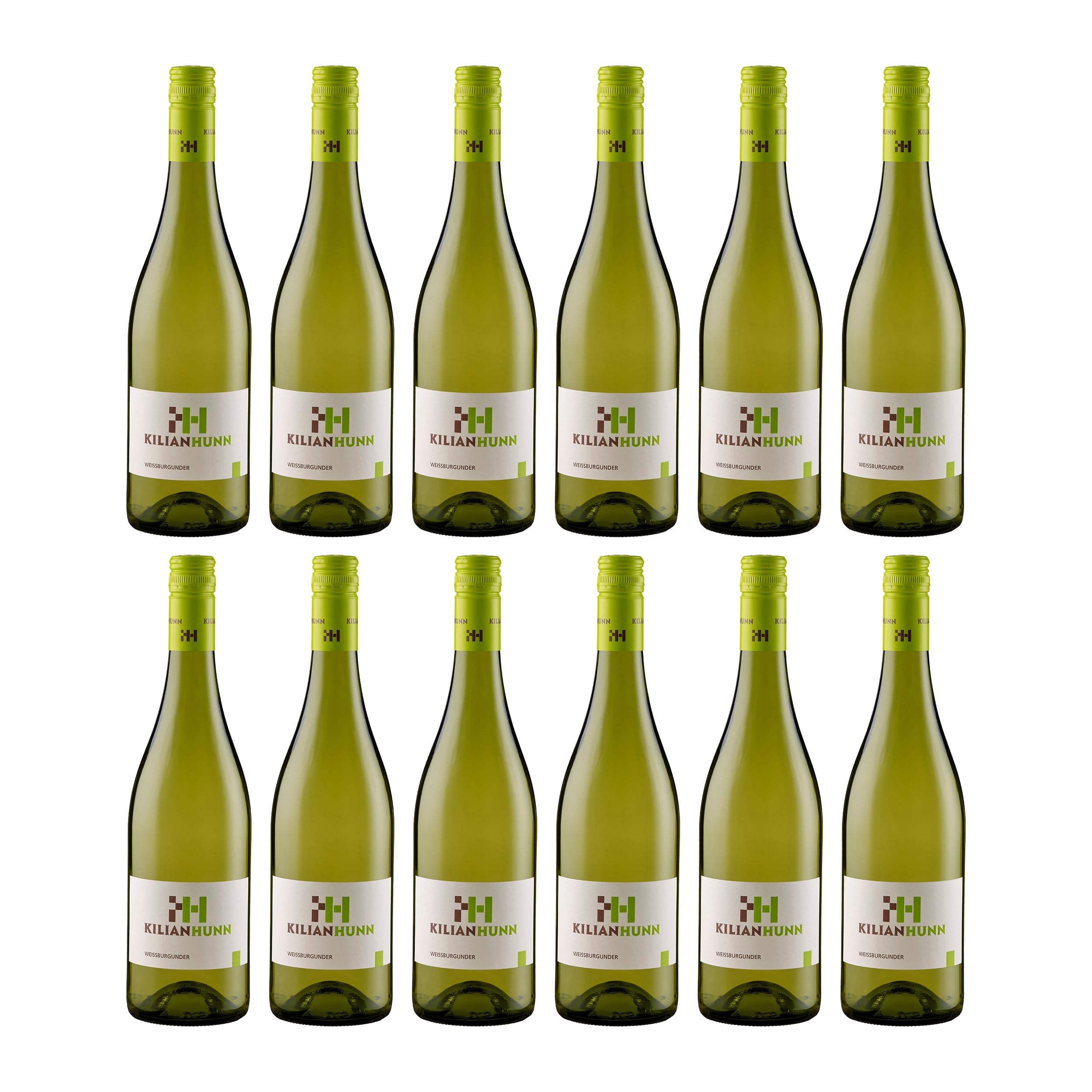 Weingut Kilian Hunn Weissburgunder junge Frische Weisswein Weiss halbtrocken Deutschland inkl. FeinWert E-Book (12 x 0.75 l)