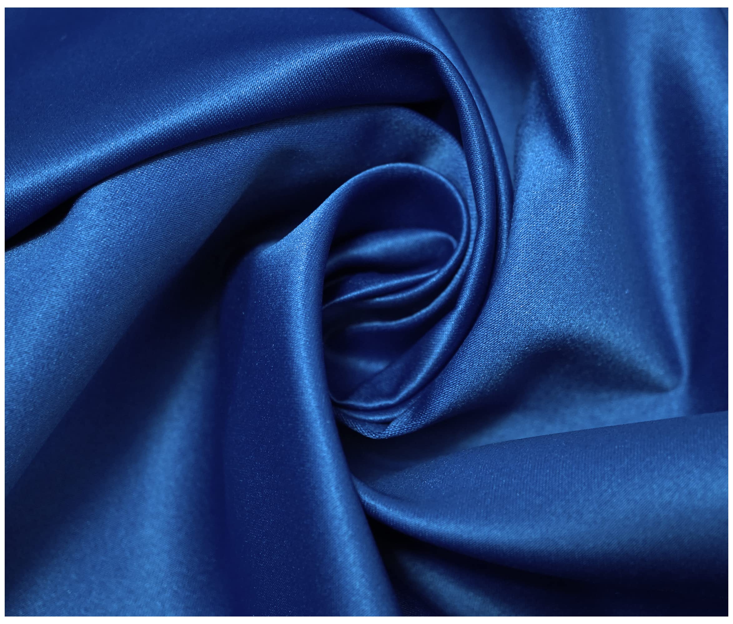 Matte Duchess Bridal Satin Polyester Fabric for Dressmaking Wedding Crafts Quilting Sewing 150cm Wide (10 Metre (1000 x 150cm), Royal Blue) — image 1