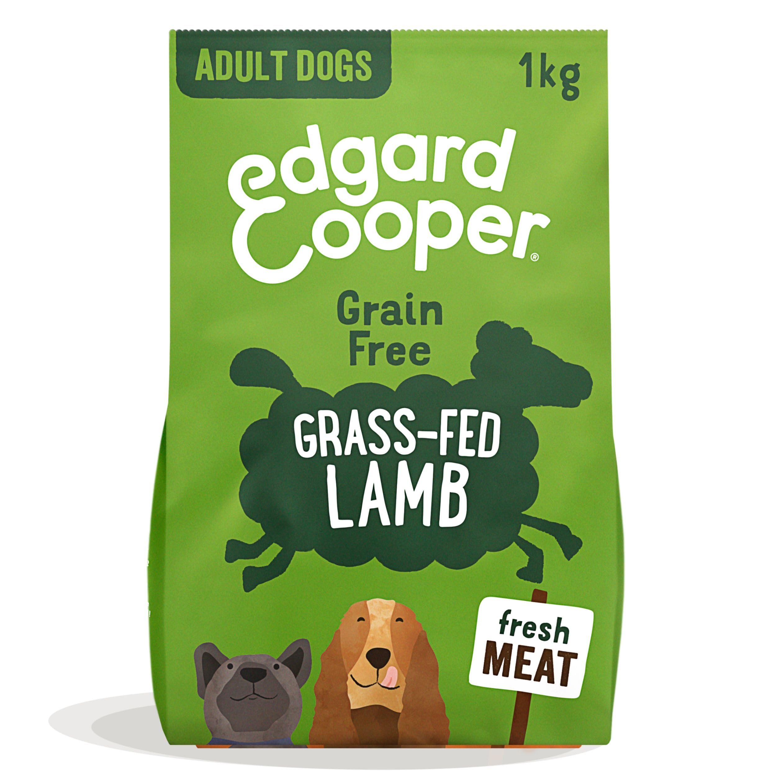 Edgard & Cooper Grain Free Dog Food Dry, (Lamb 1kg), Natural Kibble Dry Dog Food for Adult Dogs, Fresh Meat, High Protein, Gluten-Free, Non-GMO