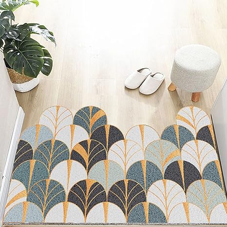 Amazon 土落とし 土間マット ドアマット 葉柄 玄関外 屋外用 玄関マット 室内 かわいい 子供部屋 ポリ塩化ビニル 洗える 風水 おしゃれ シンプル 北欧 デザイン 50 80cm インテリア 人気 エントランス 引っ越し祝い 新生活 プレゼント 玄関マット オンライン通販